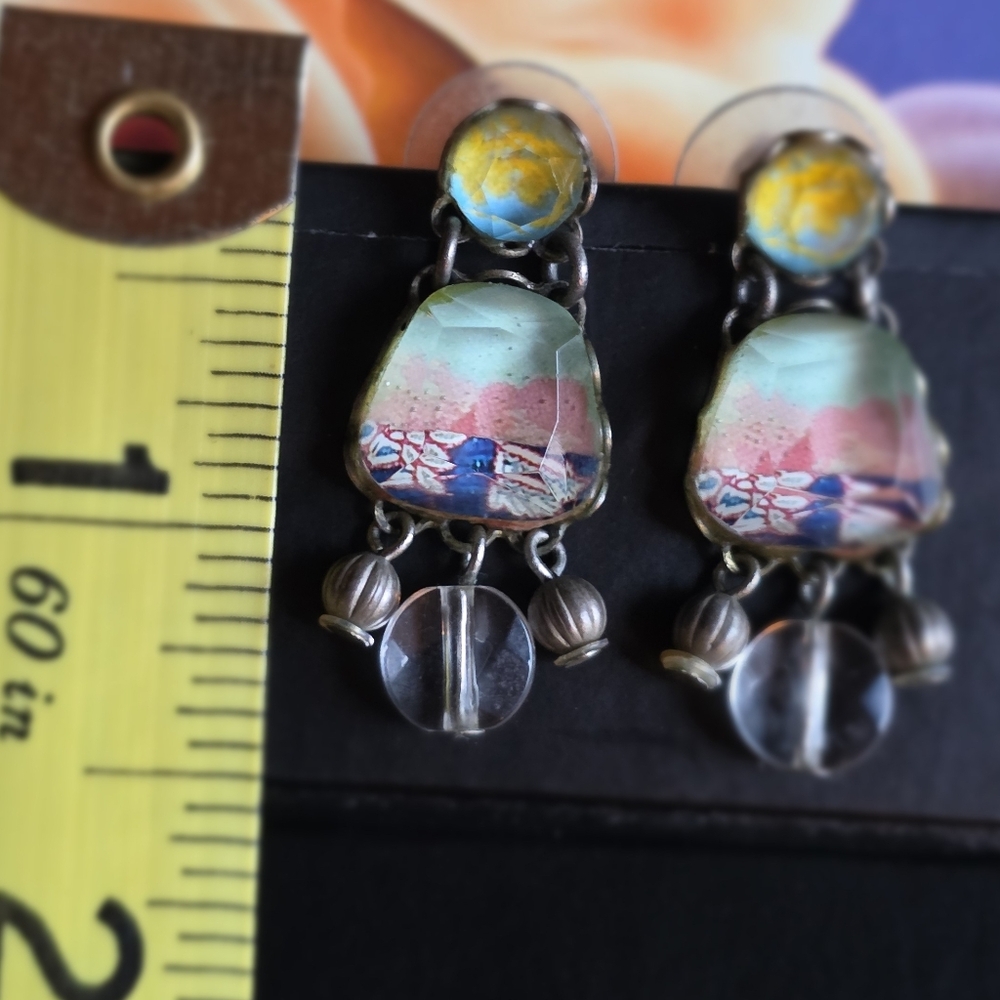 Artistic Multicolor Dangle Earrings